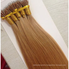 Top quality tangle & shedding free russian hair nano ring hair extension for sale